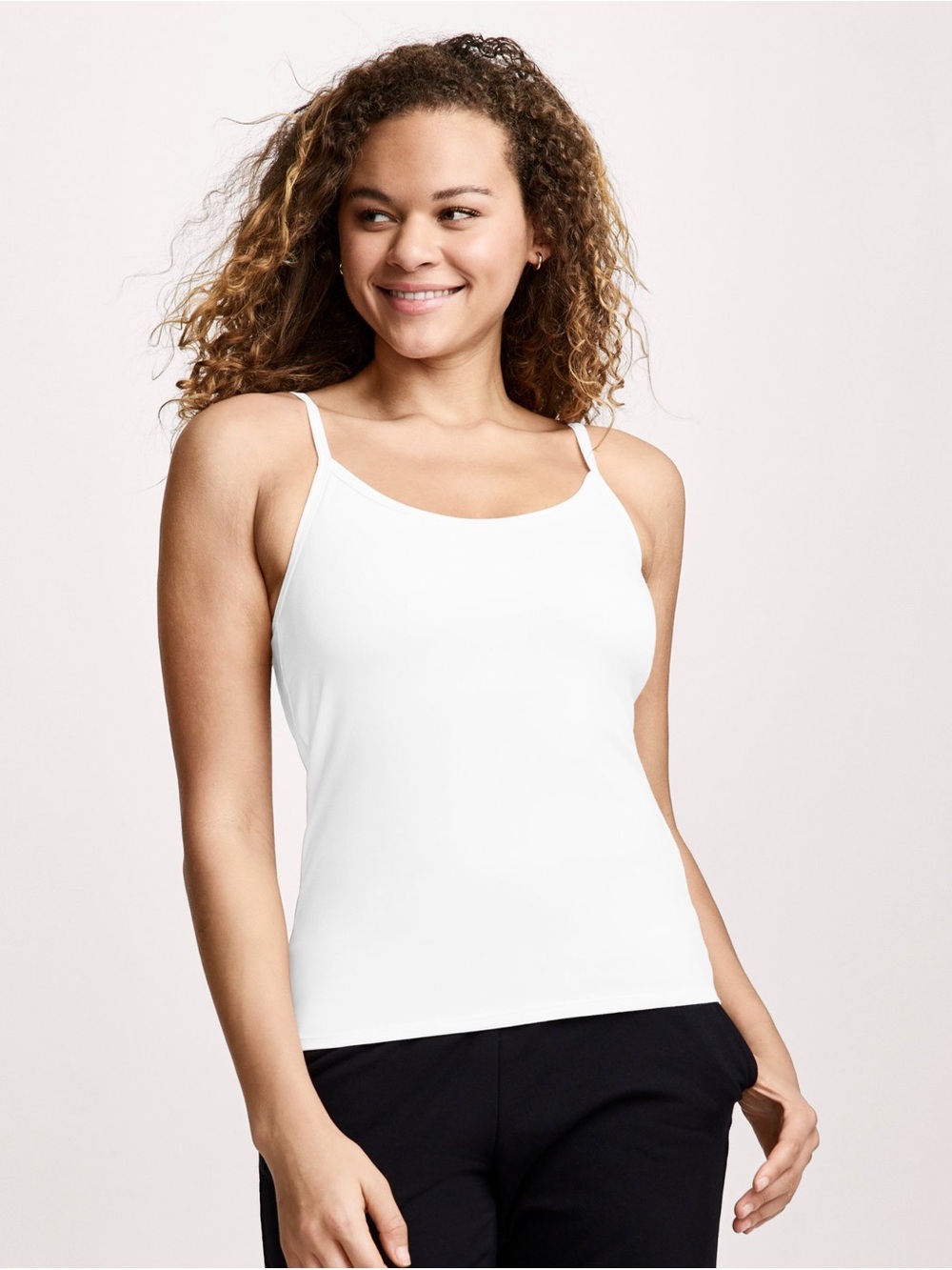 Jockey Cotton Cami w/Built-in Shelf Bra & Adjustable Straps. NWOT. Size Large.